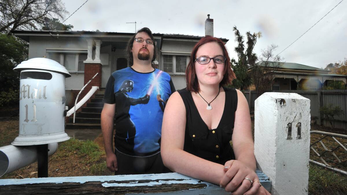 Carolynn Roberts and Jarrad Camm experienced difficulties with finding a rental property they could afford. Their struggle is not unusual among central Victorian youth. 
Picture: NONI HYETT