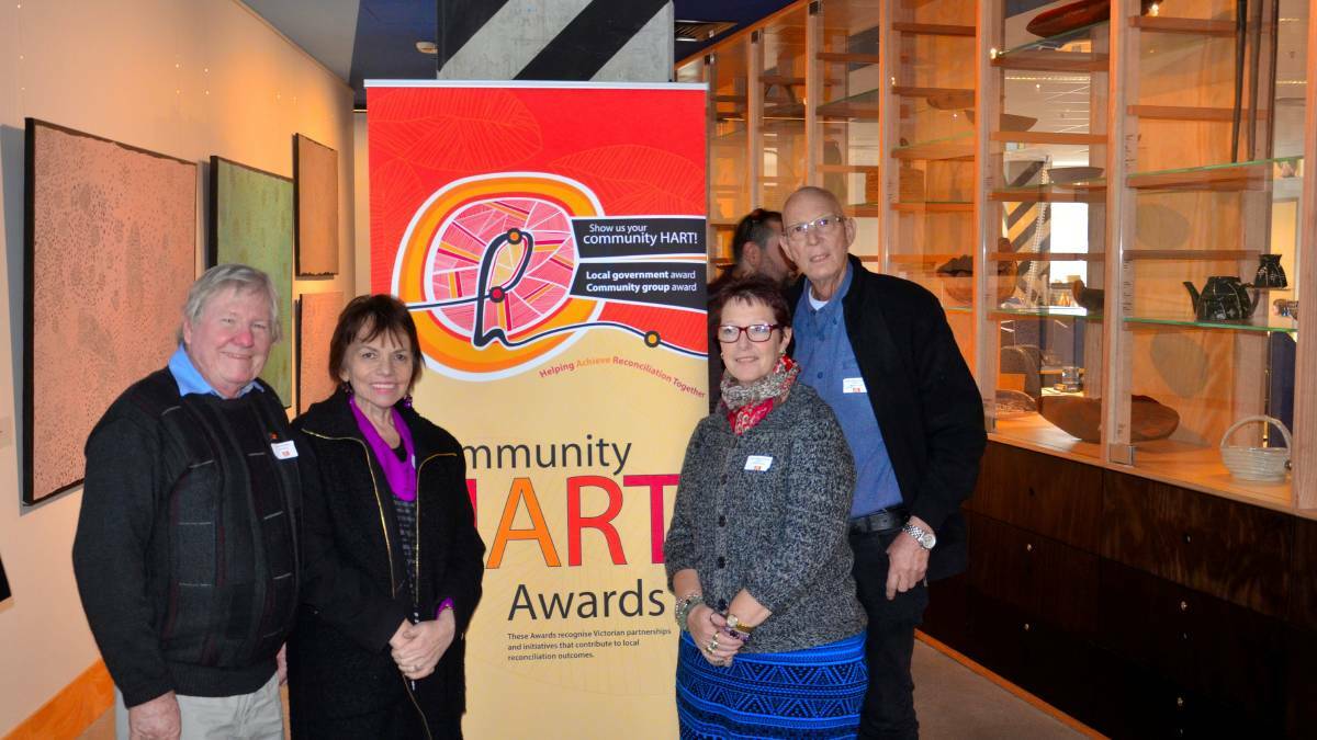 Representatives from the Nara Dreaming Exhibition attended the Community HART awards in 2016. Picture: CONTRIBUTED