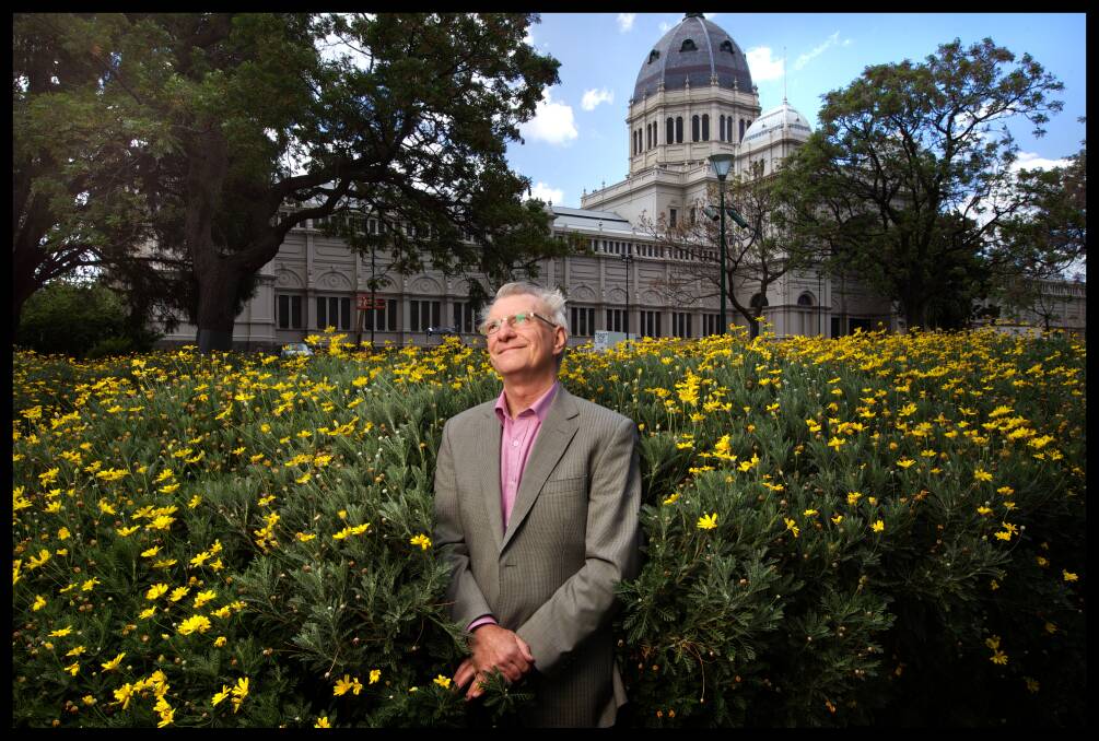 Commissioner for Senior Victorians Gerard Mansour outside the Royal Exhibition Building in Carlton. Picture: SIMON O'DWYER
