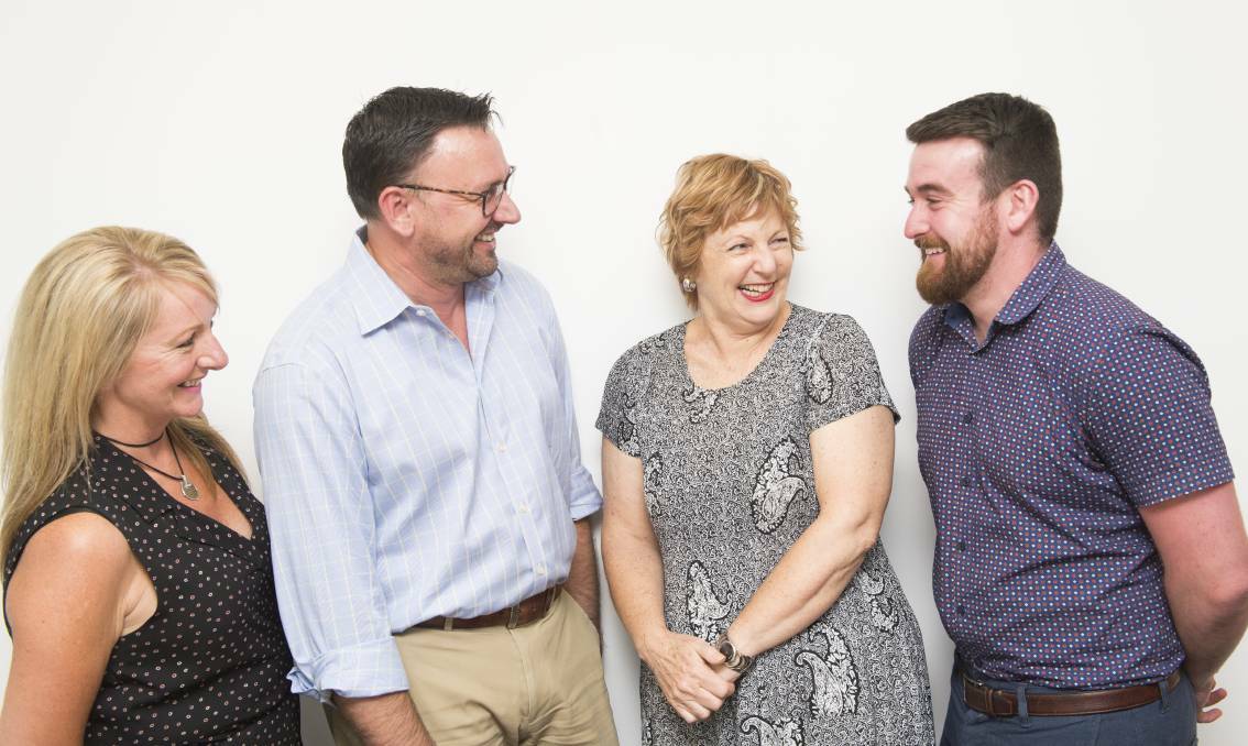 Haylee Kennedy, Glen Careedy, Kim Sykes, and Harry McAnaulty represent four of five organisations to partner in primary mental health service provision in our region. Picture: DARREN HOWE 