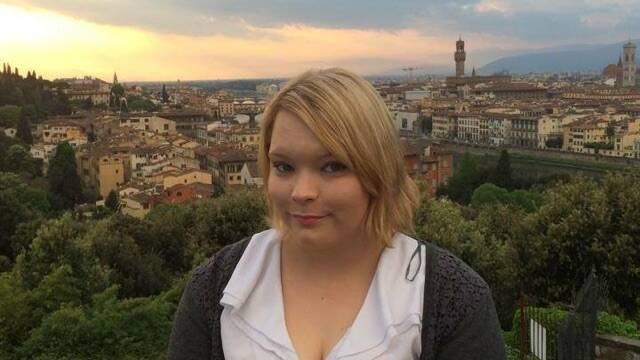 Hayley Summers in Florence, Italy, about a week before she was hospitalised in Paris. Pictures: CONTRIBUTED