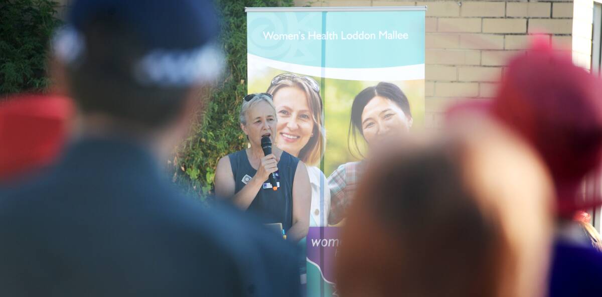 MAKING PLANS: Women's Health Loddon Mallee CEO Linda Beilharz in March releasing the Loddon Mallee Action Plan for the primary prevention of violence against women. Seven out of 10 councils have since signed up to enact the plan. Picture: DARREN HOWE