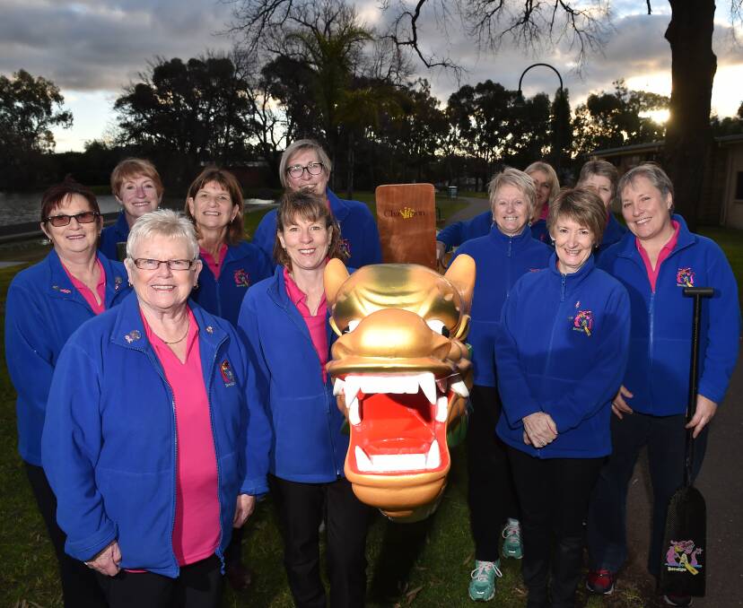 Members of Dragons Abreast Bendigo have invited people to come and try dragon boating. Picture: NONI HYETT