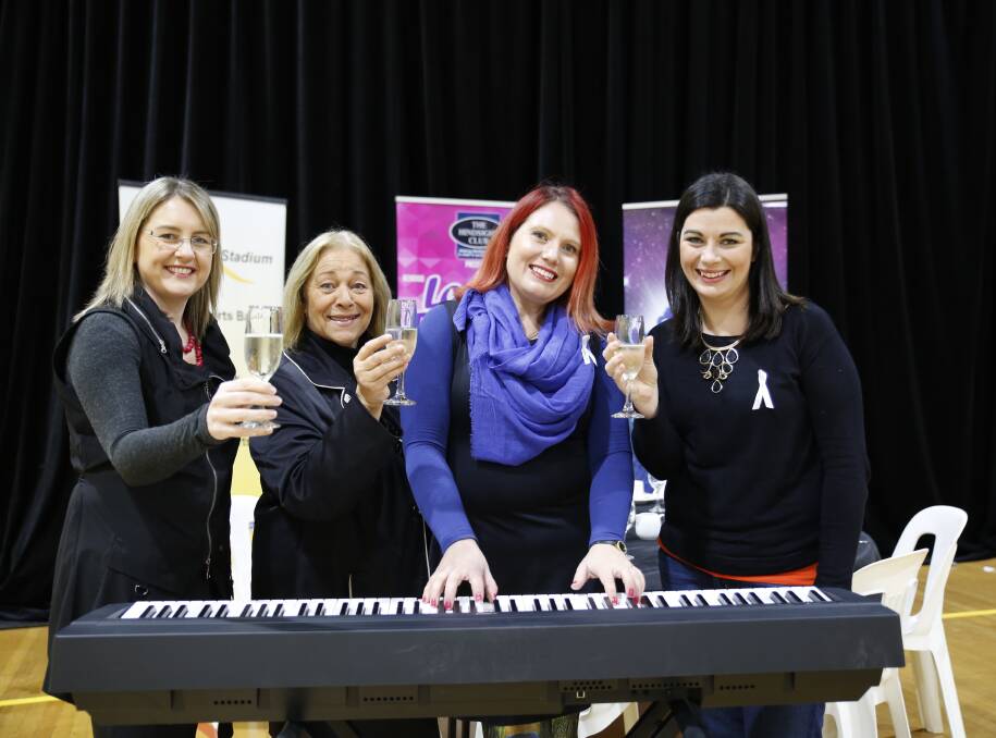 HIGH TEA: Member for Bendigo East Jacinta Allan, entertainer Colleen Hewett and musicians Emily Bibby and Rosemarie Farrell promote Ladies Day Out. Picture: EMMA D'AGOSTINO