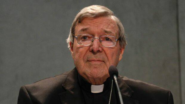 Cardinal George Pell speaking to the media in Rome, after he was charged. Photo: AP