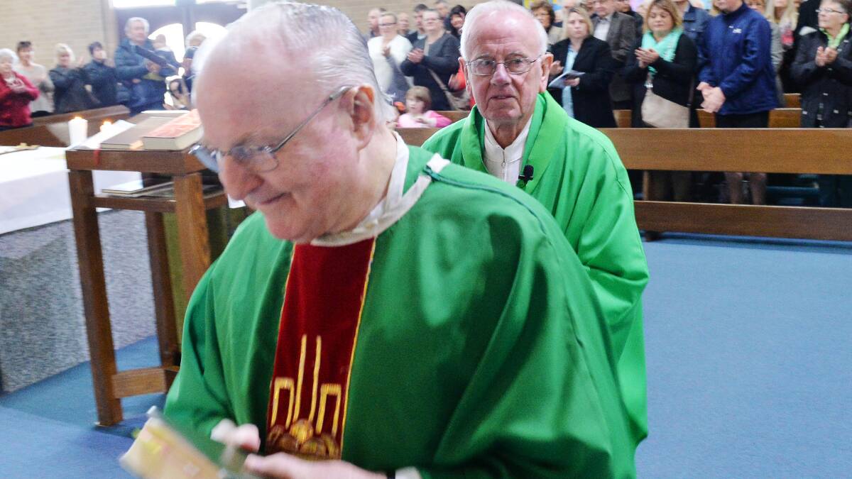 Father Ted Harte celebrates 50 years of priesthood at Our Lady of the Rosary Catholic Parish in White Hills. Picture: DARREN HOWE