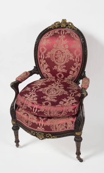 CLASSIC: This 1850 Louis XV chair, made from bronze, wood, brass and fabric, is in the Bendigo Art Gallery collection from the RHS Abbott Bequest Fund 1997. Picture: Ian Hill