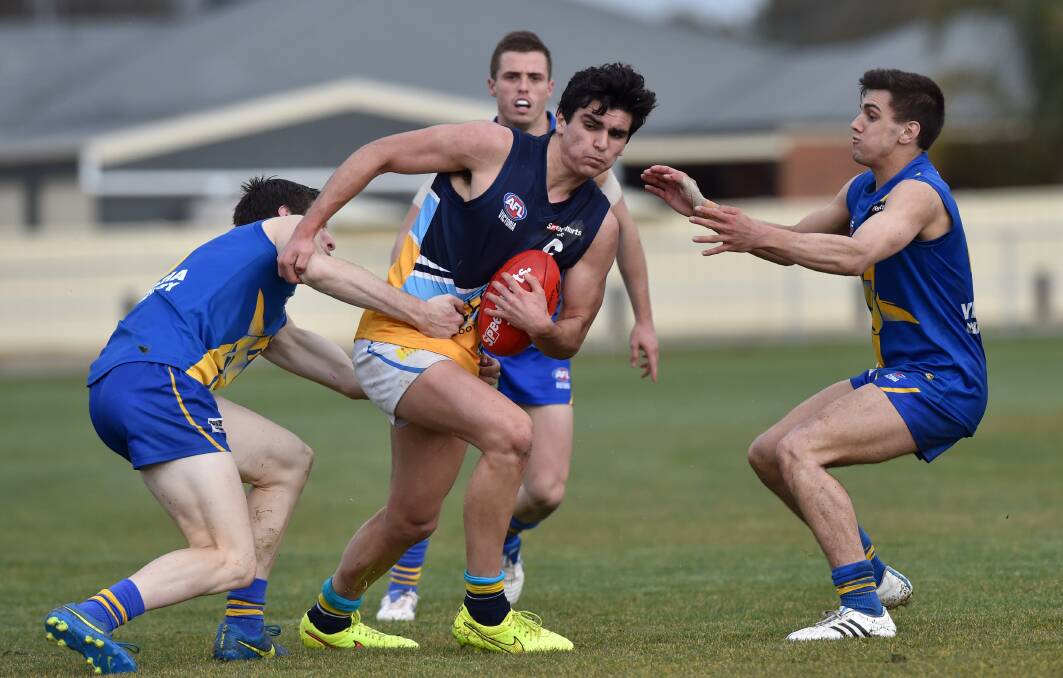 Tom Cole in action for the Bendigo Pioneers last year.