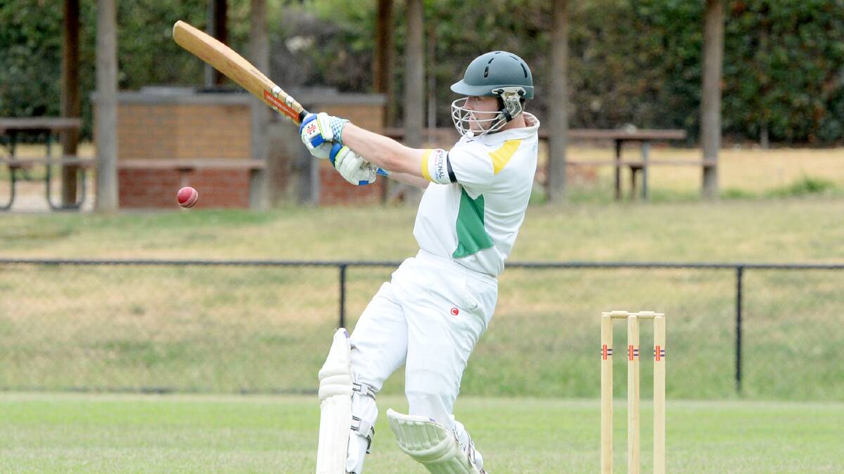 PULL SHOT: Spring Gully opener Joel Bish scored 26 off 42 balls in the EVCA's top-of-the-ladder clash against Sedgwick.