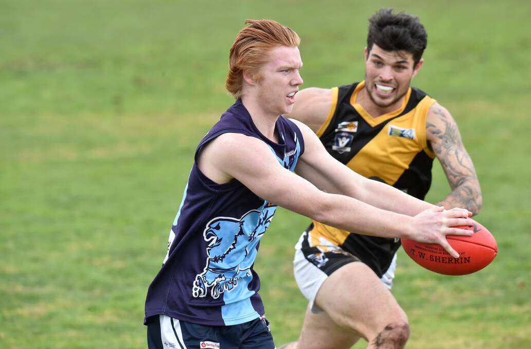 Eaglehawk was far too strong for Kyneton. Picture: NONI HYETT