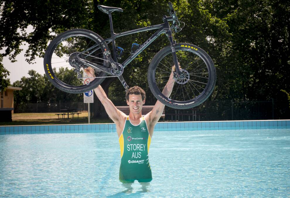HARD WORK PAYS OFF: Bendigo's Jacob Storey has earned his professional triathlon licence. Picture: DARREN HOWE