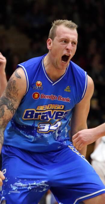 PUMPED UP: Matt Andronicos is returning to the Bendigo Braves for a second season in 2017. Andronicos averaged 9 points and 4.9 rebounds per game last year.