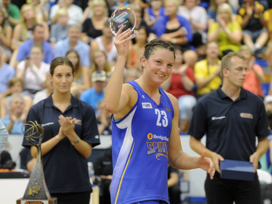 BIG STAGE: Kelsey Griffin was the Bendigo Spirit's grand final MVP in both its championship wins over Townsville in 2013 and 2014. Griffin played six years with Bendigo.