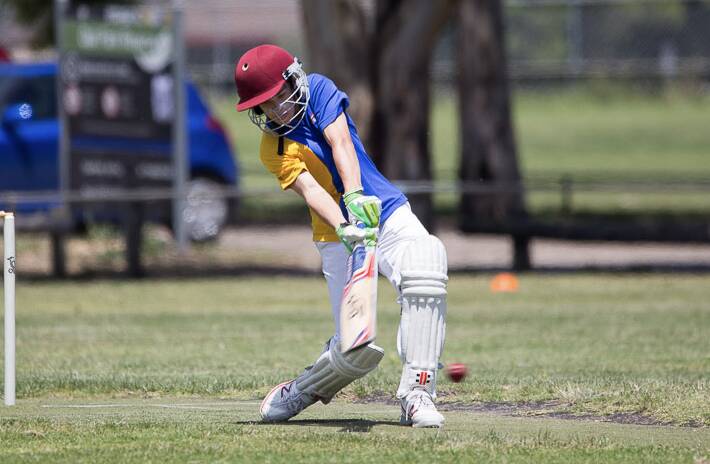 WHACK: Patrick Murphy bats during BSE College's nine-run win over Maribyrnong College in the SSV Year 7 boys cricket final this week.