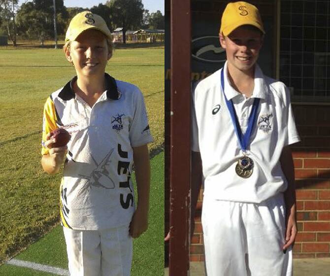 WELL PLAYED: Strathfieldsaye teenagers Bayden Hunter and Darcy Hunter both had finals games to remember last weekend for the Jets. Pictures: CONTRIBUTED