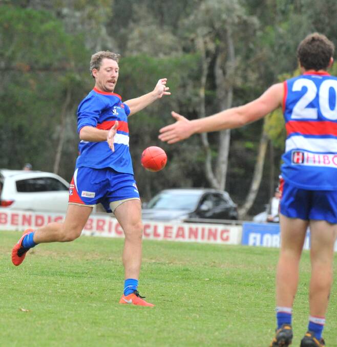 KEY TARGET: Sam Barnes is one of the star forwards in what's a potent North Bendigo forward line that is averaging 171 points per game, despite converting at just 48.7 per cent. Picture: ADAM BOURKE