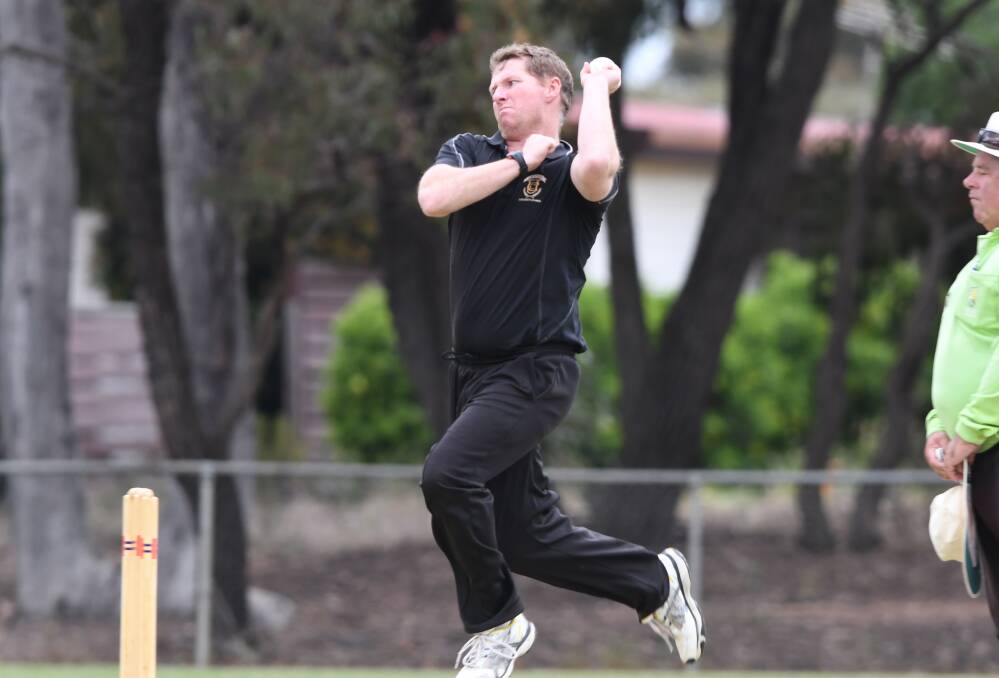 TOUGH TIGER SEASON: United's Andrew Duguid has toiled hard for the Tigers this season with 16 wickets. The Tigers, who host Spring Gully this weekend, are facing the prospect of missing the EVCA finals for just the third time since 1980. Picture: NONI HYETT