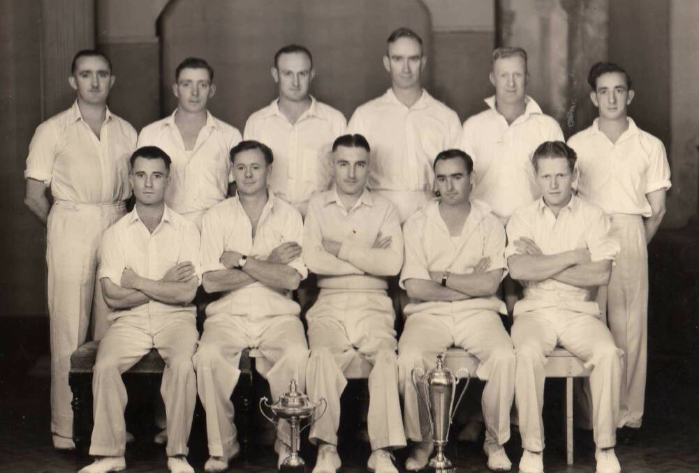 VICTORS: Golden Square's 1944-45 premiership team. Square defeated Bendigo by 110 runs to win one of its four flags during the 1940s.