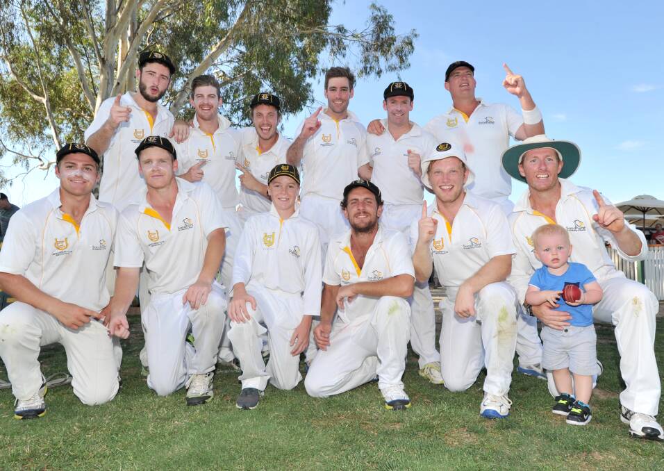 ROARING TIGERS: United's 2015-16 Emu Valley Cricket Association premiership team. The Tigers belted Spring Gully by 143 runs at JG Edwards Oval to cap a season in which they lost just one game. Picture: NONI HYETT