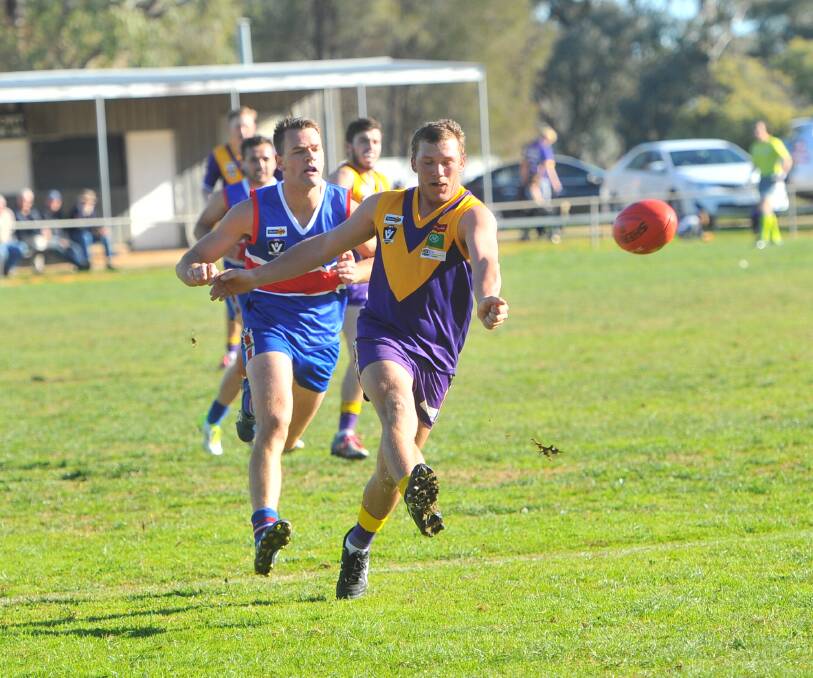 MASSIVE TURNAROUND: Bears Lagoon-Serpentine's Brodie Hawke. After going through last year winless, the much-improved Bears head into Saturday 7-5 and sitting fourth in the Loddon Valley league. Picture: LUKE WEST