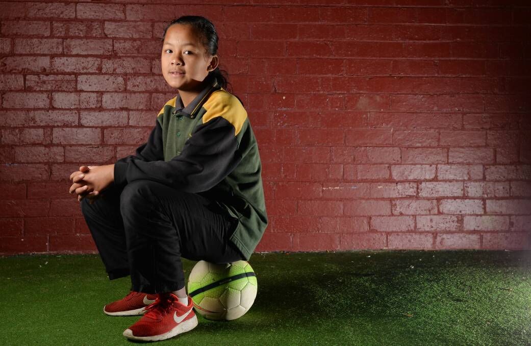 YOUNG TALENT: Silver Bell has been picked to play for the School Sport Victoria 12-and-under state soccer team. Picture: DARREN HOWE
