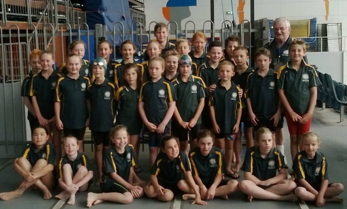 COMPETITORS: Members of the Central Victorian squad that competed at the Swimming Victoria Country 7-10 Encouragement Competition.