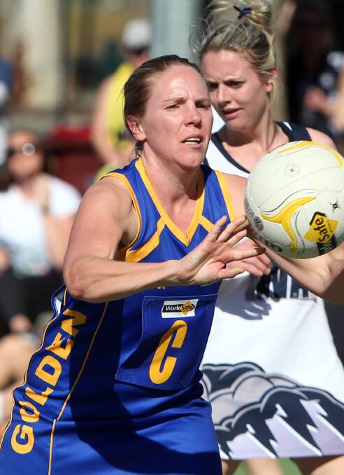 PREMIERS: Golden Square centre Belinda Pinner in this year's grand final.