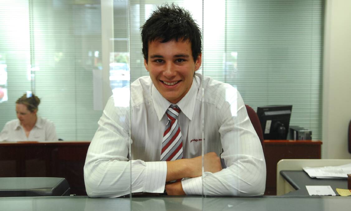 Robbie Tarrant back in 2007 when he was working at the Bendigo Bank at Strath Hill.