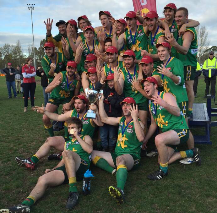 FOUR-PEAT: Navarre's 2016 premiership side. The Grasshoppers were far too good for Carisbrook on Sunday, winning by 41 points at Princes Park. Picture: LUKE WEST