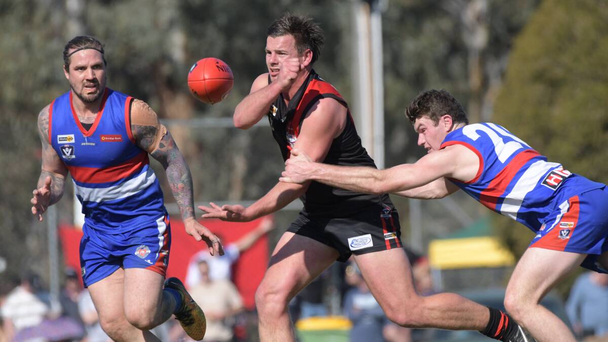 HARD-HUNT: Leitchville-Gunbower's Matt Pollock has the opportunity to win a second flag with the Bombers on Saturday. Picture: NONI HYETT