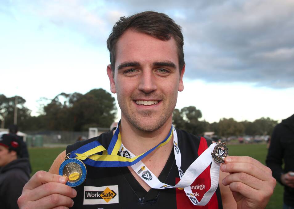 CLASS ACT: Leitchville-Gunbower's Tim Lincoln, who kicked two goals, was best on ground in Saturday's grand final. Picture: GLENN DANIELS