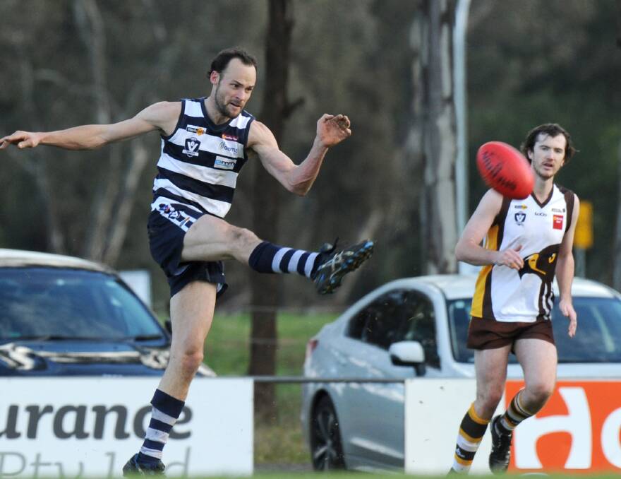 FINE SEASON: Lockington-Bamawm United ruckman Liam Main has been among the Cats' best players in nine of their 14 games. Picture: NONI HYETT