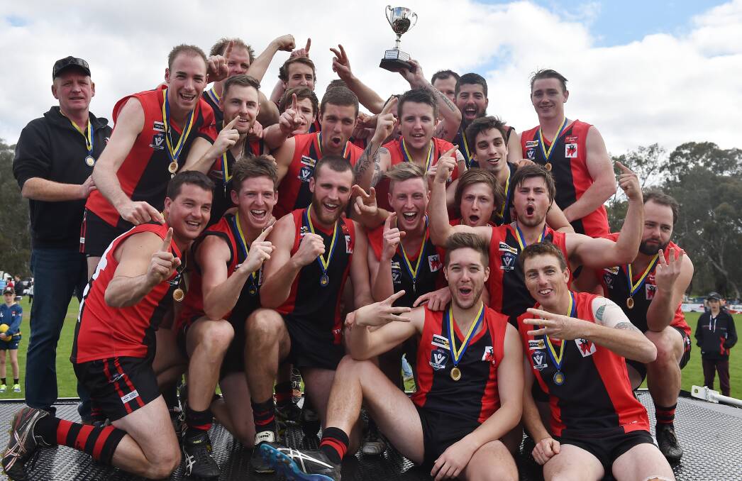 STELLAR SEASON: Reserves premiers White Hills didn't lose a game in 2016 and finished with a 100-point grand final win. Picture: DARREN HOWE