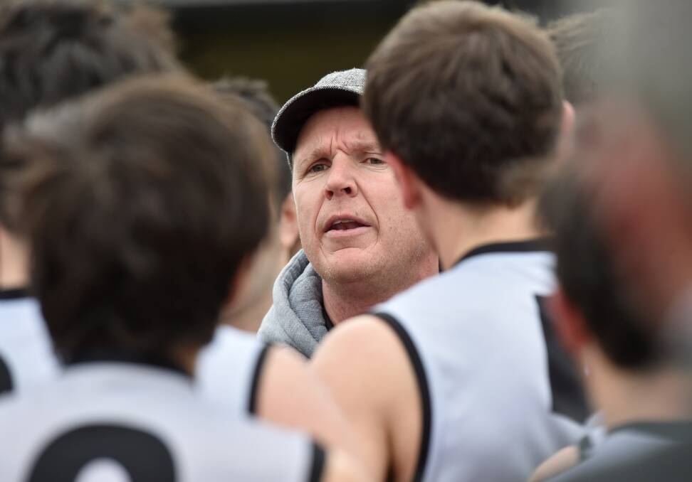 RED-HOT FORM: Leitchville-Gunbower coach Matt Hawken. The Bombers have won their past three games by 185, 170 and 188 points.