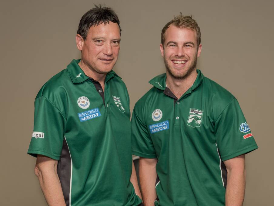 IN CHARGE: New Kangaroo Flat co-coaches Shawn Filo and Corey Greer. The Roos host Golden Square - who they haven't beaten since 2001 - in round one.
