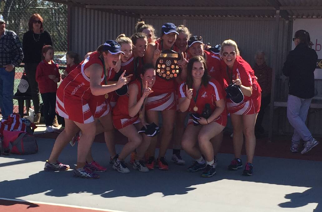 JOB WELL DONE: Bridgewater's C-grade netball team that defeated Calivil United by nine goals to win the premiership.