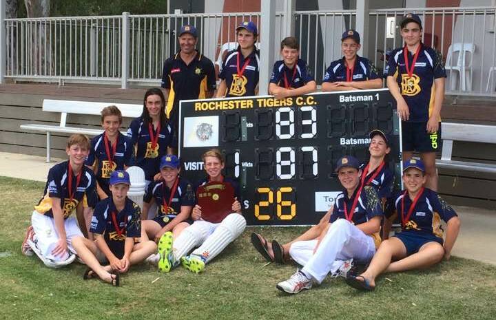 WELL PLAYED: Bendigo's under-14 team that defeated Shepparton by nine wickets in Friday's Northern Rivers Junior Country Week final at Rochester. Picture: CONTRIBUTED