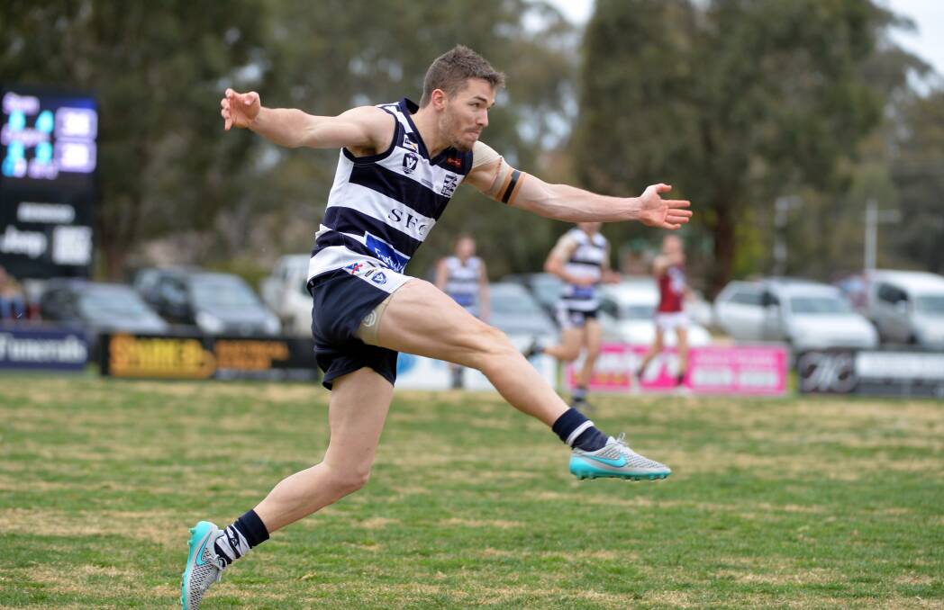 PACE-SETTERS: Matt Smith is a key cog for the undefeated Strathfieldsaye Storm, which leads the Local Footy Power Rankings. Picture: BILL CONROY