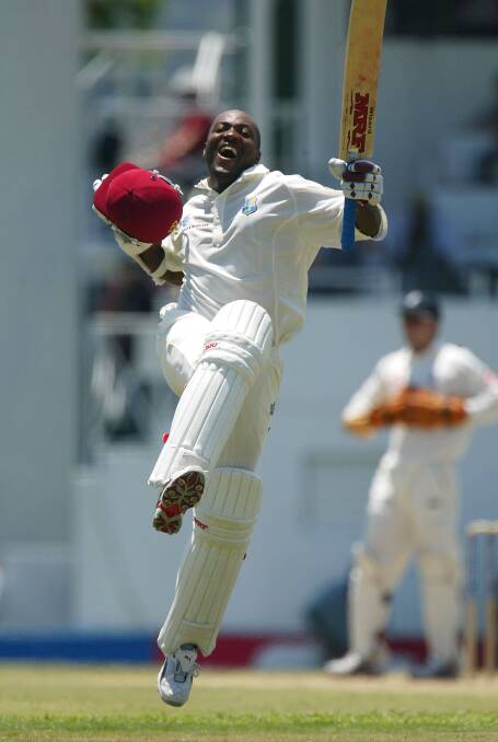 THE PRINCE: Brian Lara celebrates after setting the world record for most runs in a Test innings against England in 2004. Picture: GETTY IMAGES