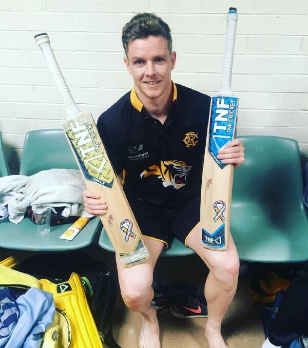 BACK ON HOME SOIL: Bendigo's Andrew Chalkley will be part of the Monash Tigers' team that plays Northcote in Saturday's day-night Premier Cricket match at the QEO from 2pm.