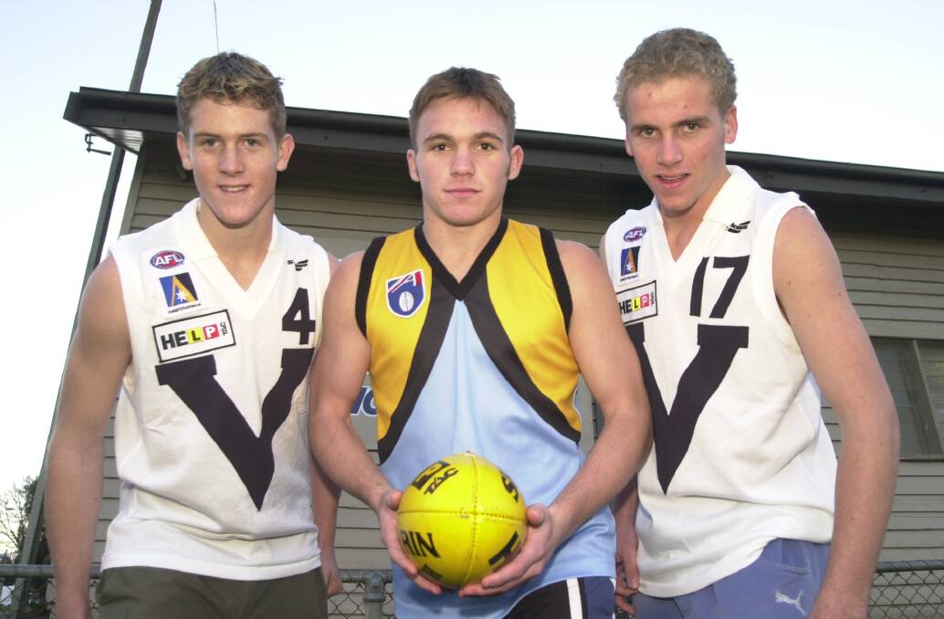TRIPLE TREAT: Nick Dal Santo, Daniel Elstone and Rick Ladson were all top 20 picks in the "super draft" of 2001. Ladson was part of Hawthorn's 2008 premiership team.