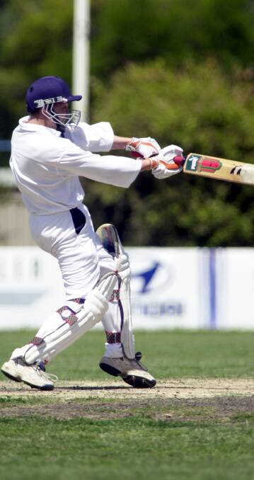 ON THE ATTACK: Strathdale-Maristians' Sean McCann made 162 against Sandhurst in  round nine, 2002-03, when the Suns made a BDCA record 6-533 at Weeroona Oval.