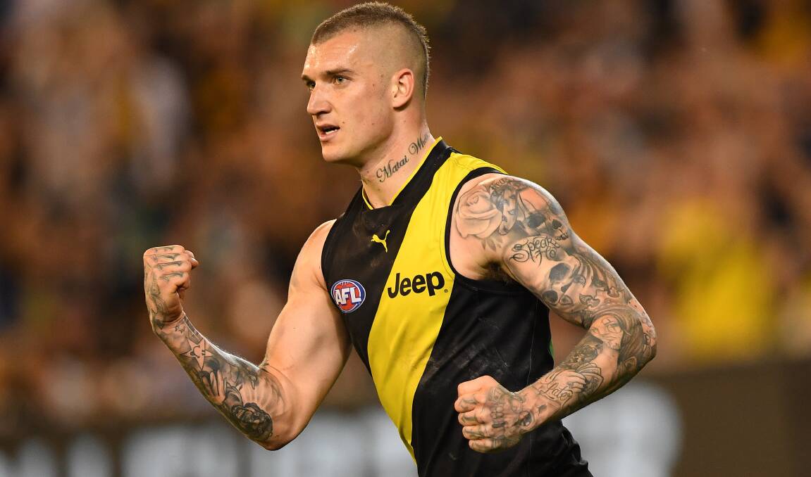 Richmond's Dustin Martin is the Brownlow Medal favourite. Picture: AAP
