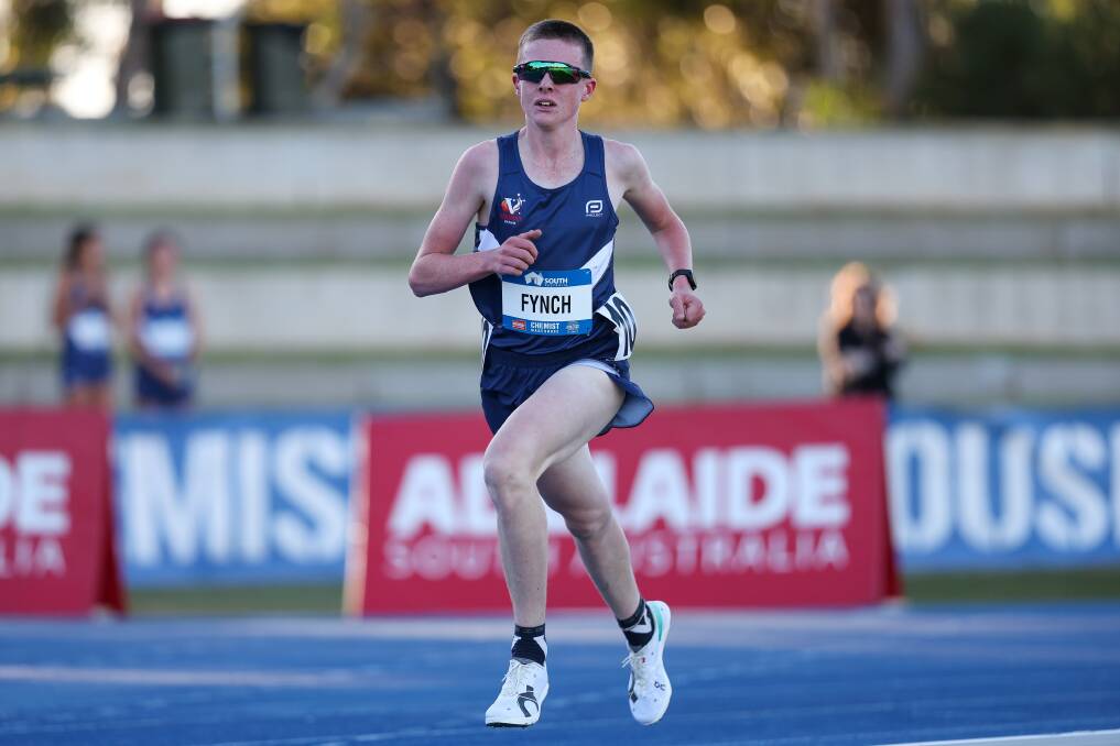 Tyler Fynch broke the Bendigo residential record under-14 age group as he put in a top run in the under-15 1500m final at nationals in Adelaide. Picture by Scott Sidley.