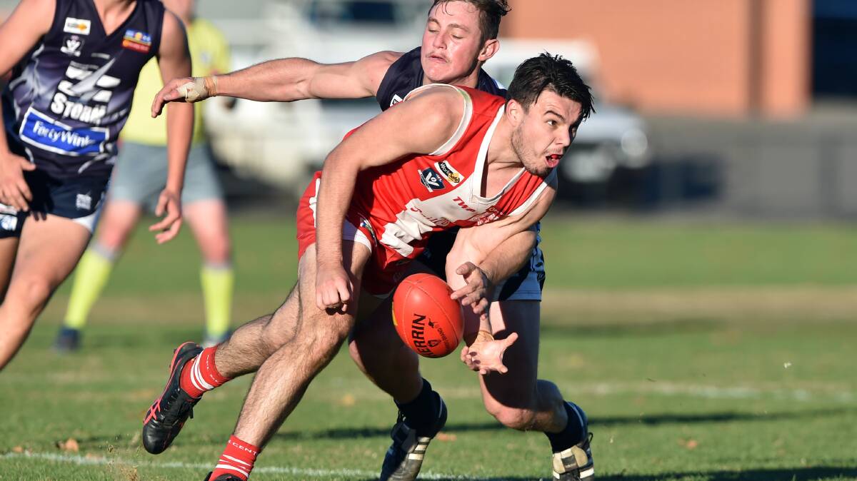 BIG STEPS FORWARD: South Bendigo's Alex Hywood. With six wins at the halfway mark, the Bloods have already surpassed last year's tally of five.