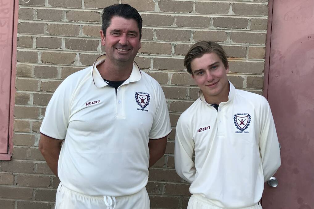 SPECIAL DAY: Sandhurst's father-son duo Craig and Kayde Howard played their first games together in the first XI on Saturday against Golden Square.