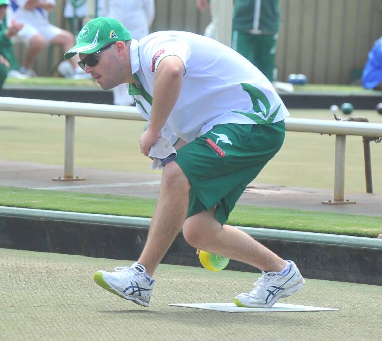 RUNNERS-UP: Kangaroo Flat's Cameron Wilson had to settle for second when beaten in the final of the men's triples at Shepparton Park.