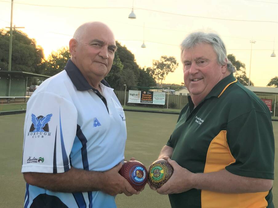 READY TO LOCK HORNS: Eaglehawk's John Carter and South Bendigo's Don Sherman will be grand final foes in Sunday's BBD division one clash at Bendigo. Picture: LUKE WEST
