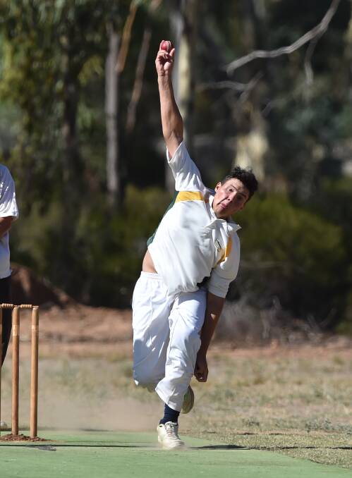 KEY PLAYER: Kingower's Nick Leach has had a superb season with the ball, snaring 34 wickets. Kingower takes on Arnold in the Upper Loddon cricket grand final starting Saturday at Inglewood. Picture: GLENN DANIELS