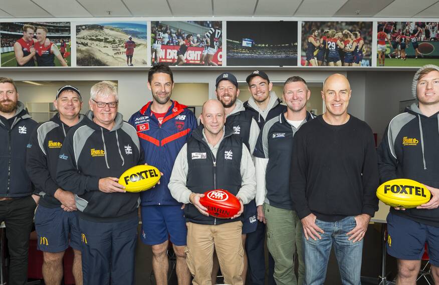 DEMON VISIT: Members of Strathfieldsaye spent a day at Melbourne as part of winning a Fox Footy Club Rewards Program prize. Picture: CONTRIBUTED